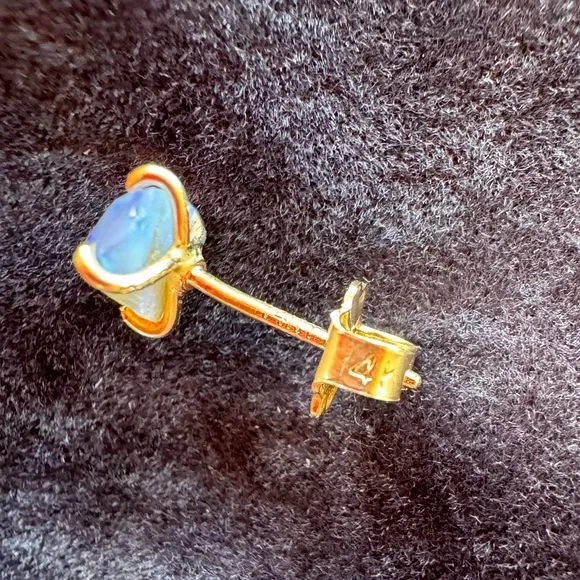 Variance Objects 14k gold Australian Opal Stud Earrings - Picture 7 of 8